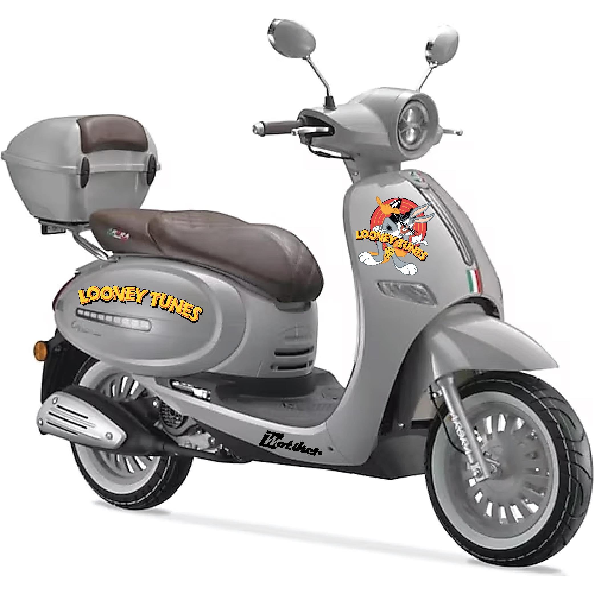 DiğerScooter Looney Tunes Duffy Duck Desen Evrensel Set Sticker Etiket Kaplama Modeli 
