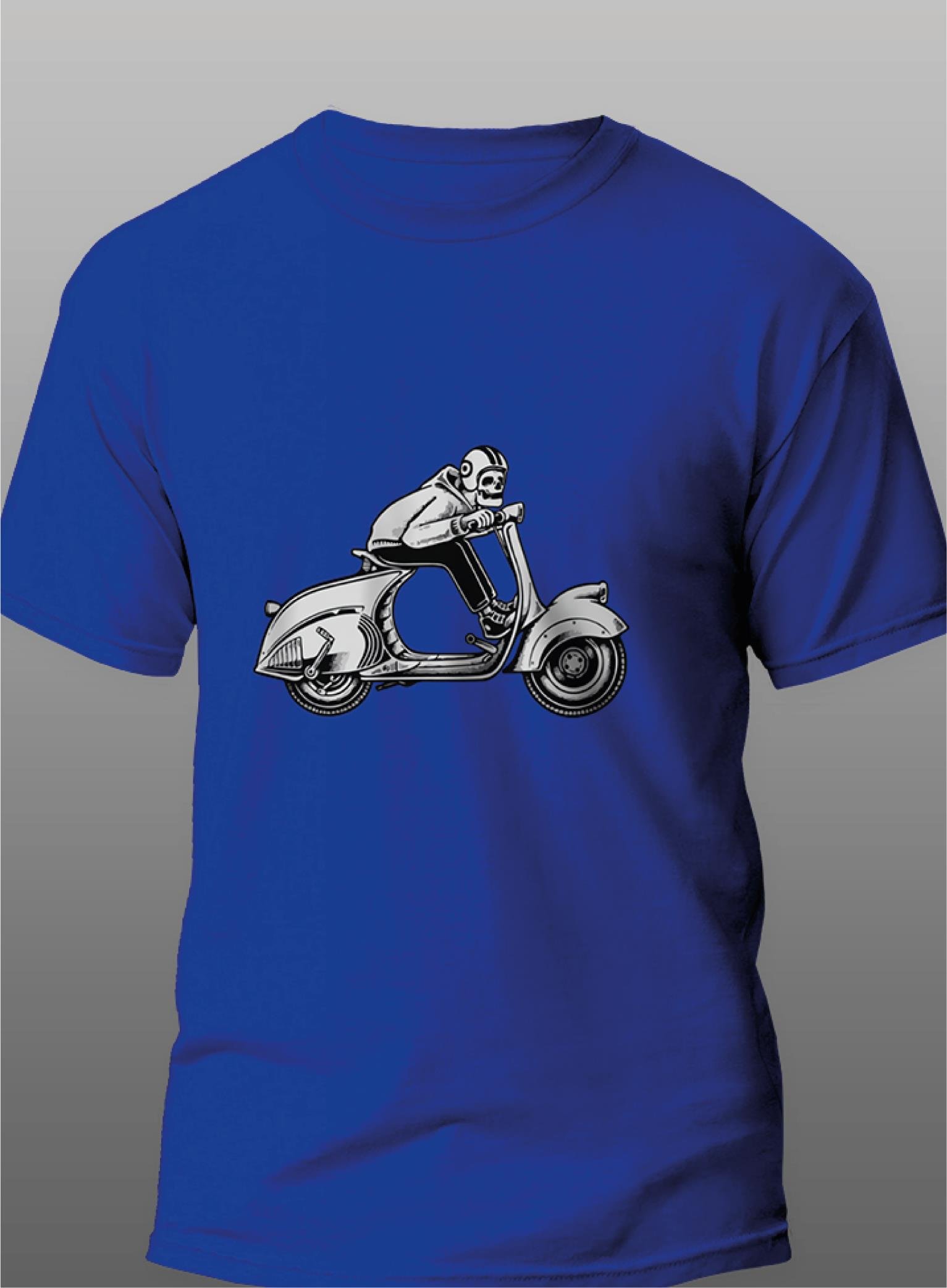 T-ShirtScooter Motorcu T-Shirt Modeli Lacivert