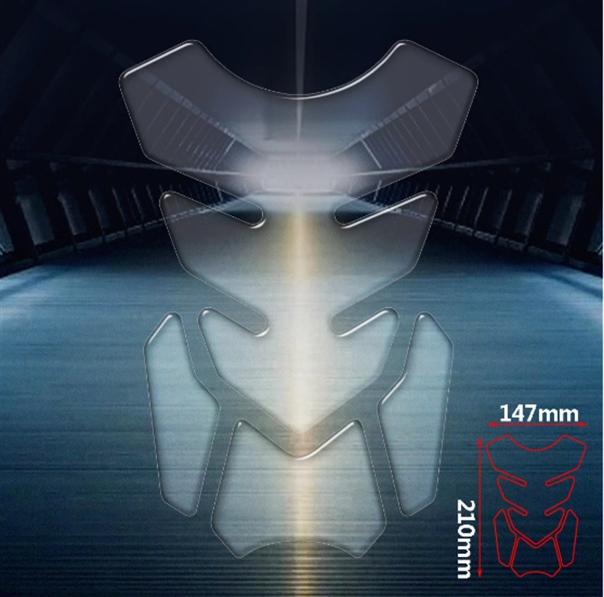 Şeffaf Tank Pad Damla Sticker Modeli 2