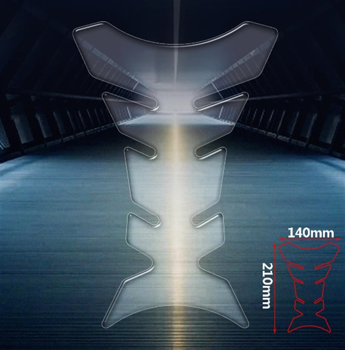 Şeffaf Tank Pad Damla Sticker Modeli Küçük