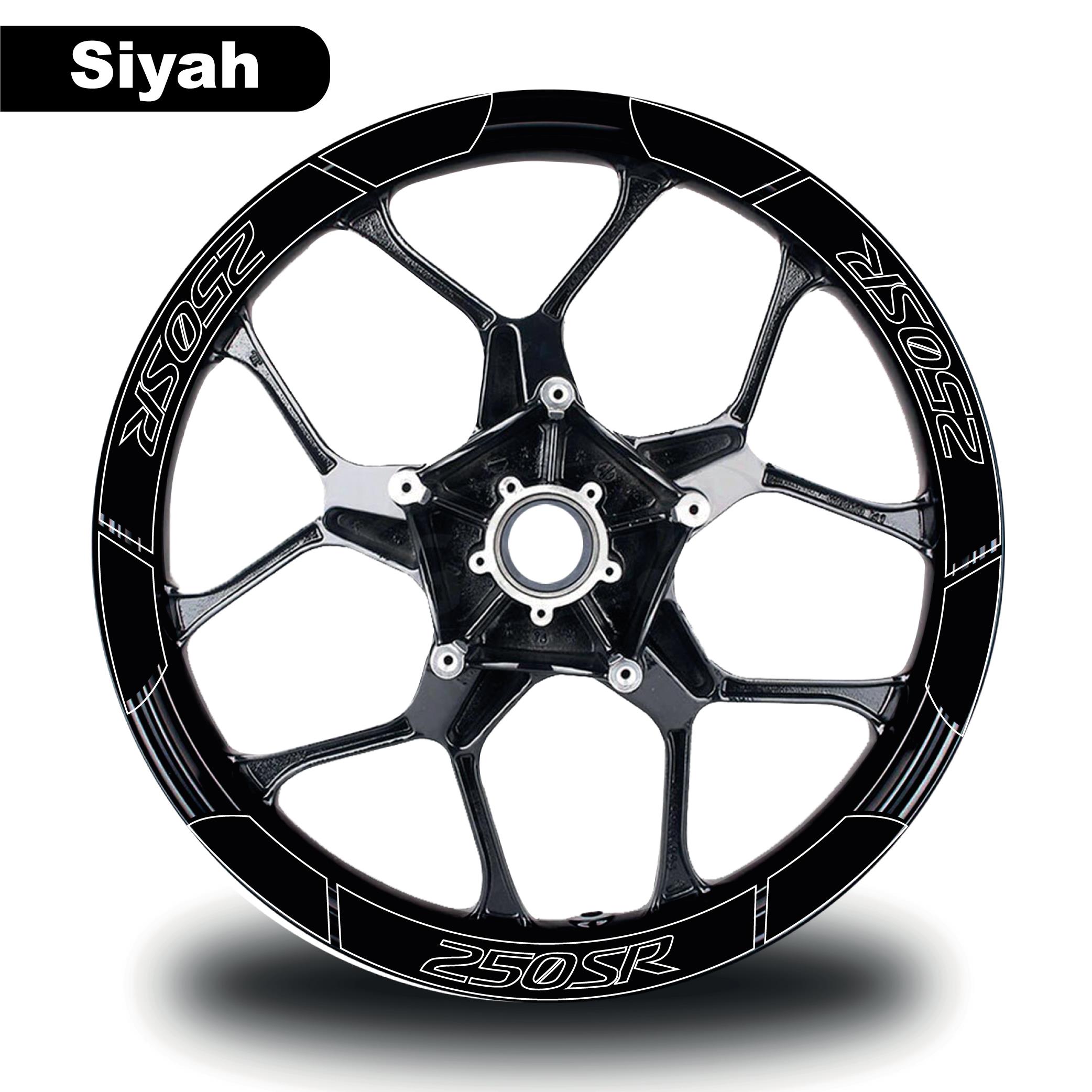 250SRSiyah CF MOTO 250 SR Geniş Jant Sticker Etiket Modeli