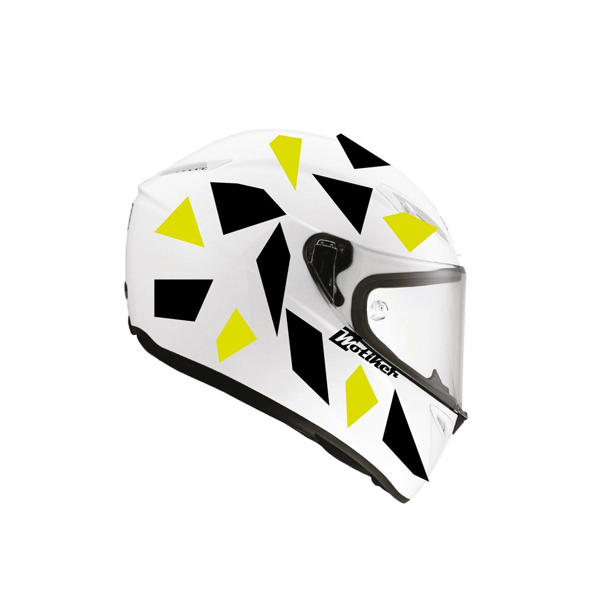 Siyah Neon Sarısı Kamuflaj Kask Sticker Modeli