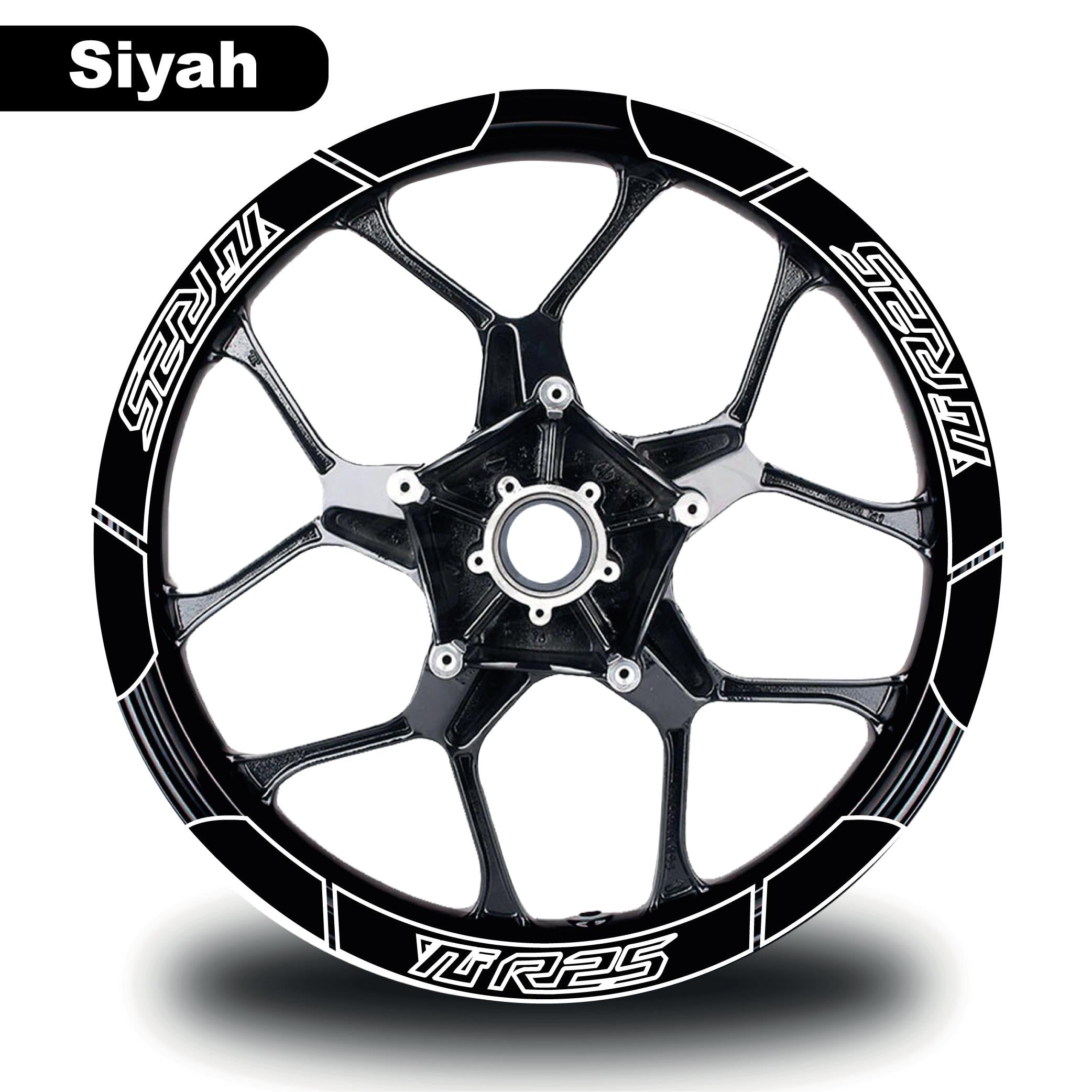 R25Siyah Yamaha YZF R25 Geniş Jant Sticker Etiket Modeli