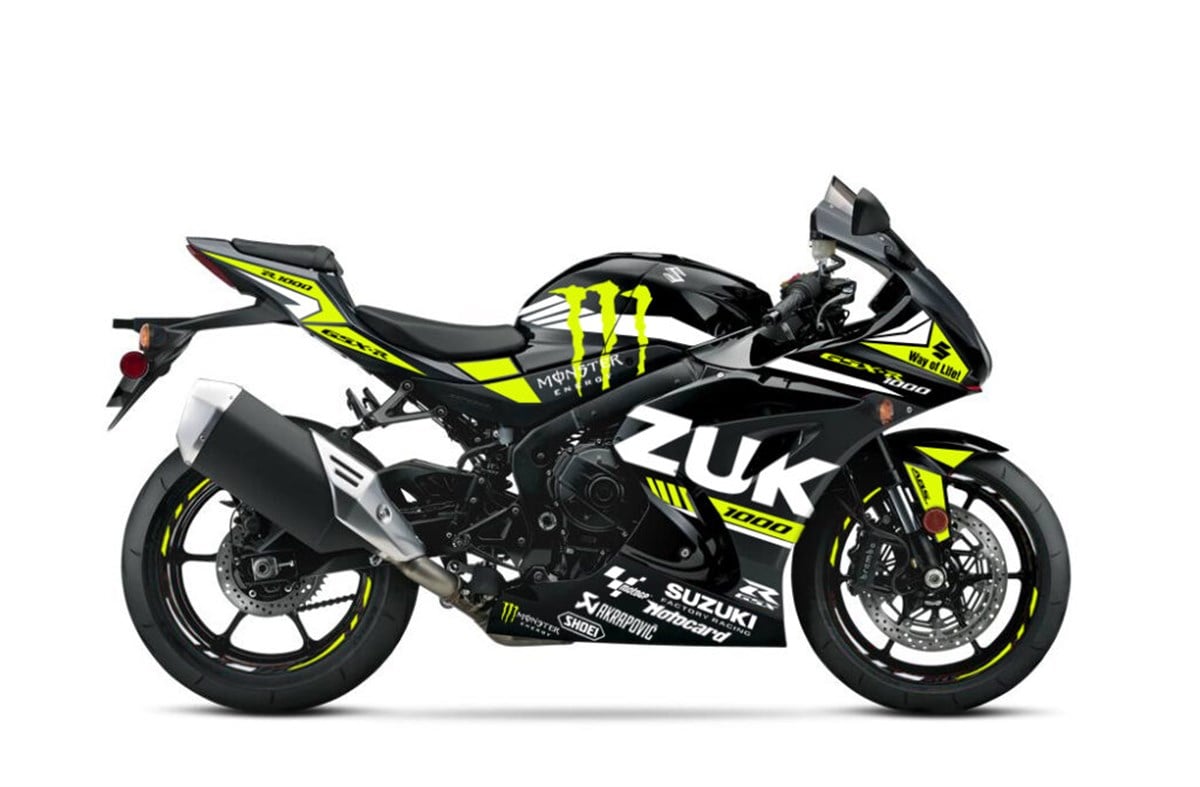Suzuki GSX-R 1000 Monster Takım Sticker Etiket Modeli