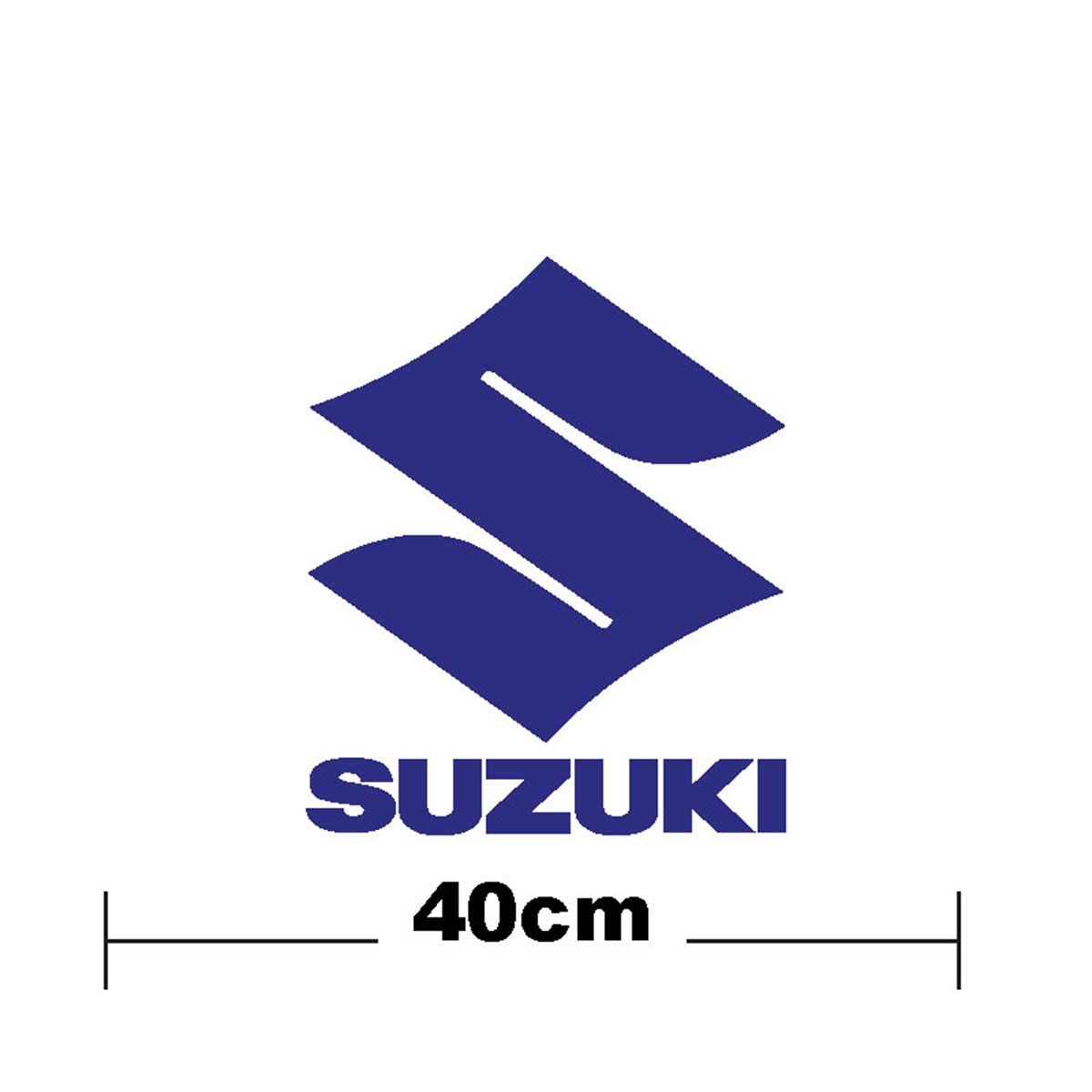 Suzuki Yazı Ve S  Logo Yazı Sticker Etiket Tek Renk