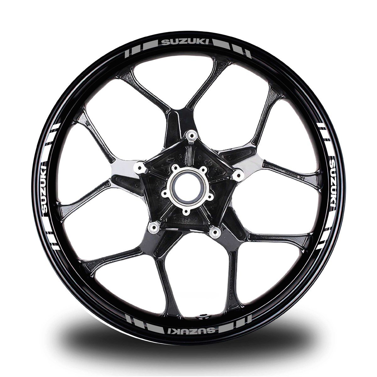 SUZUKI YAZILI KISA DIŞ ŞERİT 16'LI ÇİFT RENK JANT STICKER MODELİ