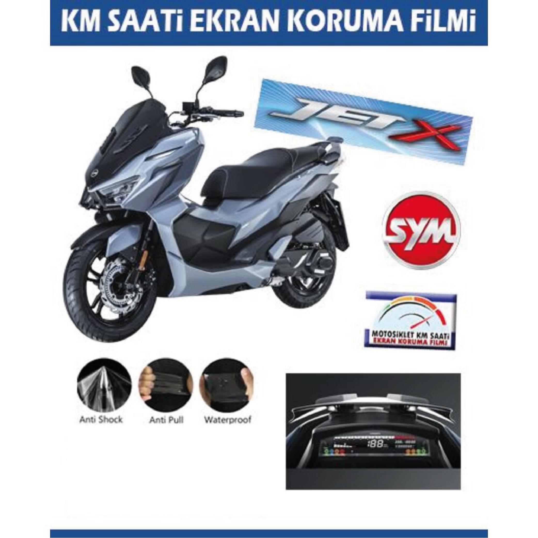 Ekran KorumasıSYM Jet X 125 Motosiklet Ekran Km Koruyucu