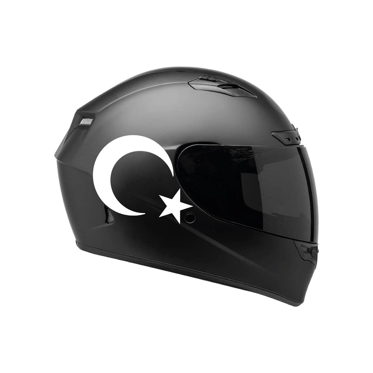 Tek Renk Ay-Yıldız(Moon-Star Helmet Stickers) Kask Sticker Etiket Modeli