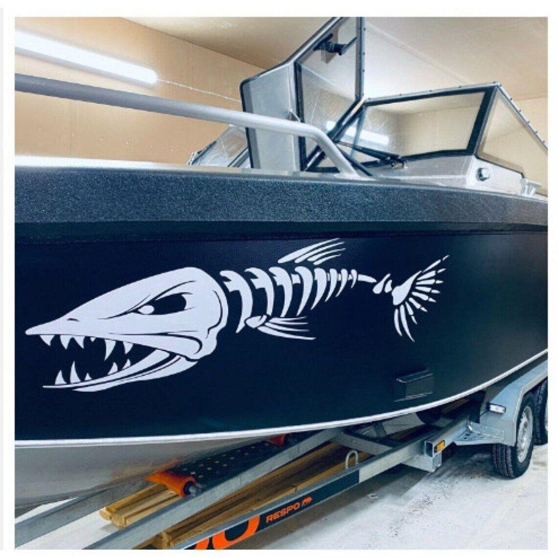 MARKALARTekne Balık İskeleti Sticker Etiket