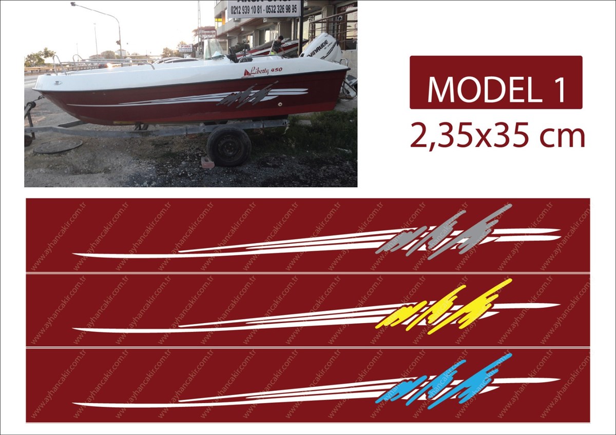 Tekne Renkli Sticker Etiket Modeli