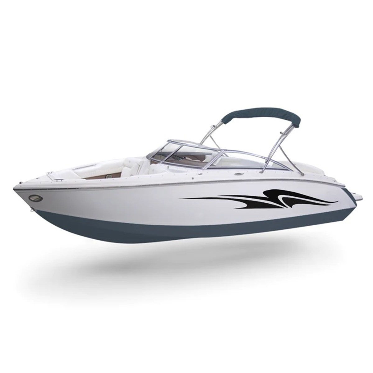 Tekne Siyah Sticker Etiket Modeli