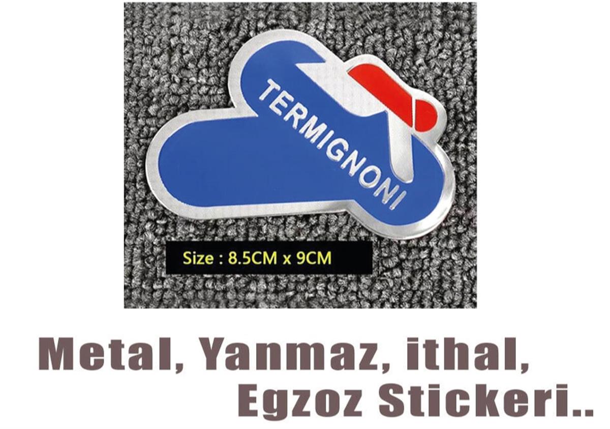 Termignoni Egzoz Stickeri Yanmaz Metal Sticker Etiket Model