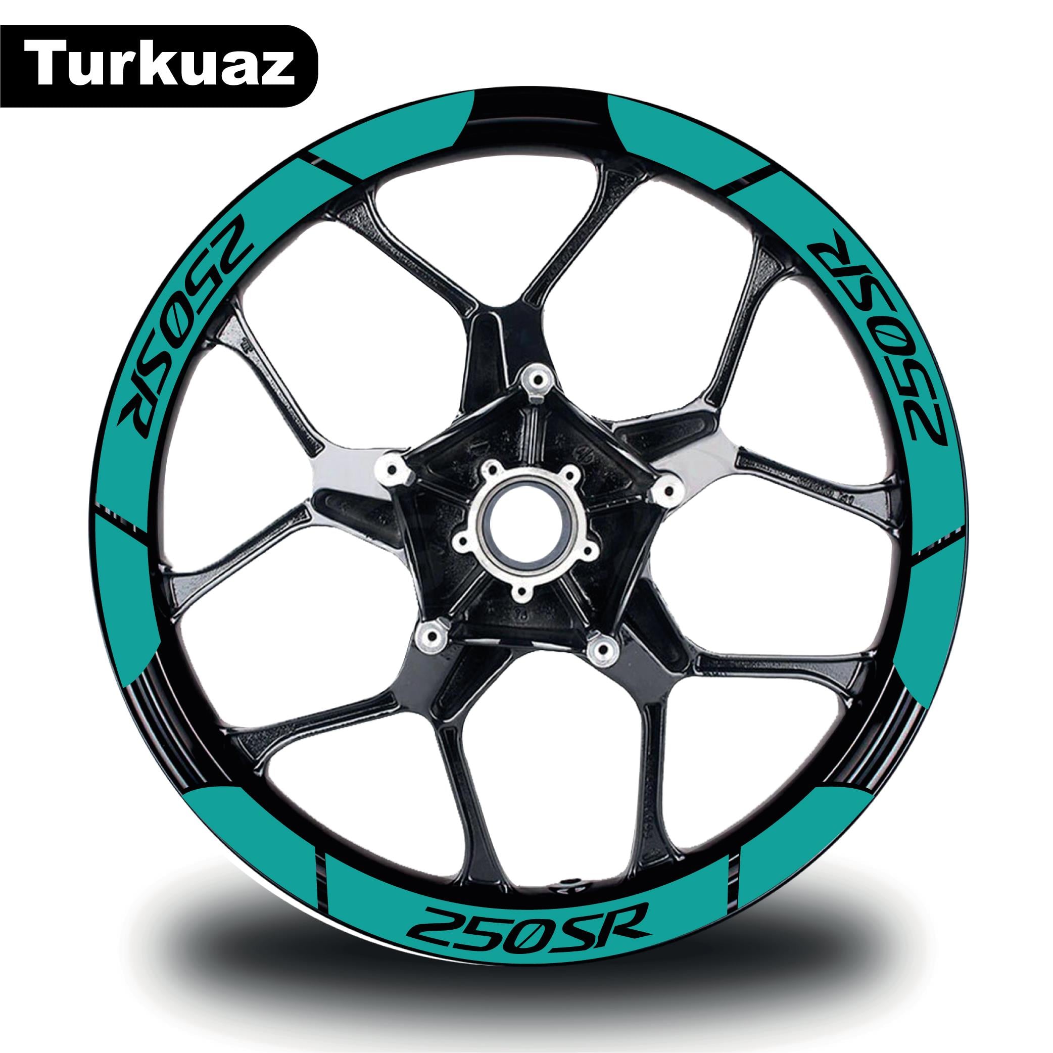 250SRTurkuaz CF MOTO 250 SR Geniş Jant Sticker Etiket Modeli