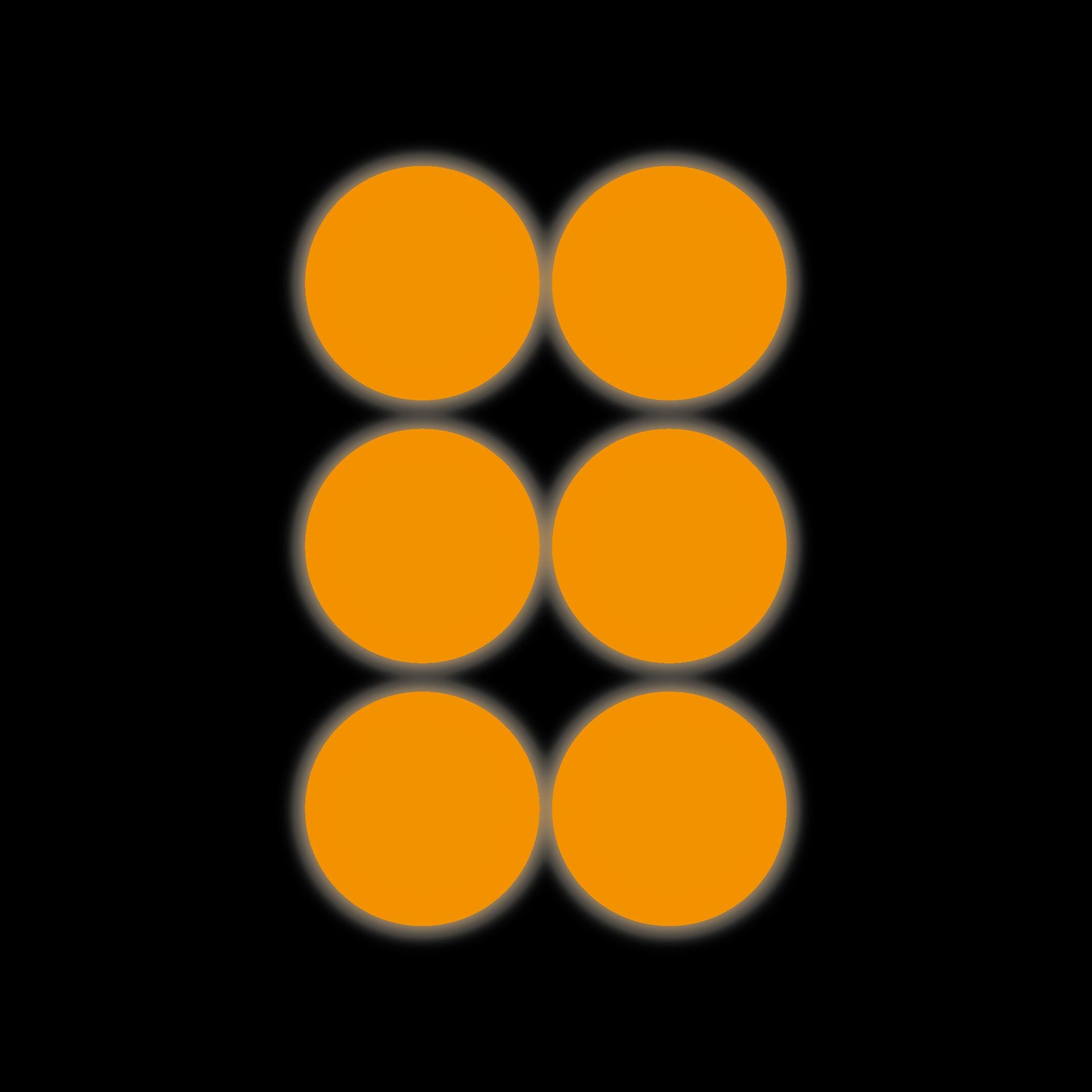 Reflective StickerTuruncu Reflective (Reflektif) Yuvarlak Sticker Paketi 8'li Otomobil Motosiklet Reflektif Parlayan Sticker Etiket Modeli