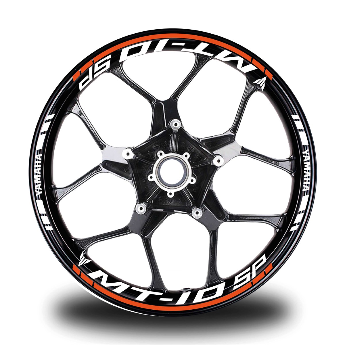 Turuncu Yamaha MT 10 SP Takım Jant Sticker Etiket 