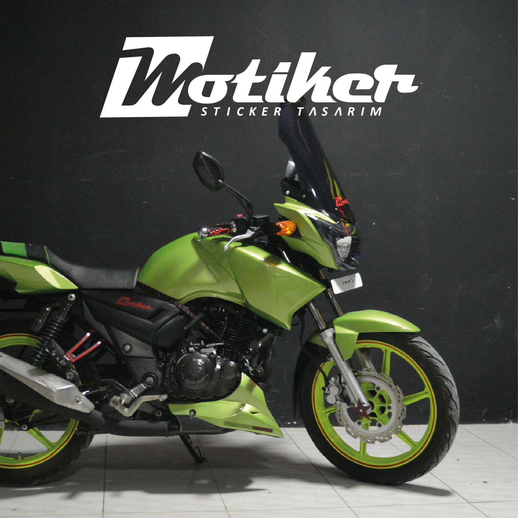 TVS Apache Orjinal Tasarım Sticker Etiket Modeli