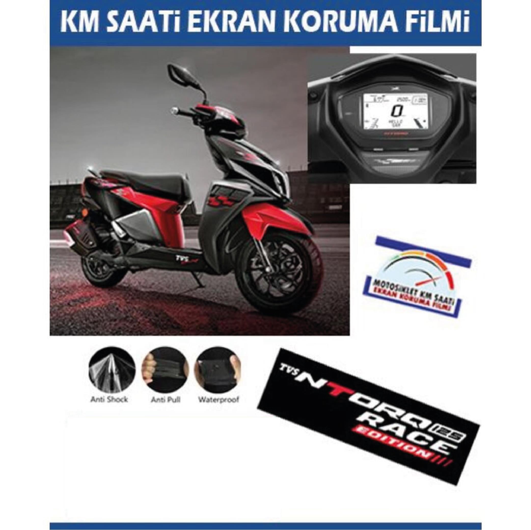 Ekran KorumasıTVS NTorq 125 Motosiklet Ekran Km Koruyucu
