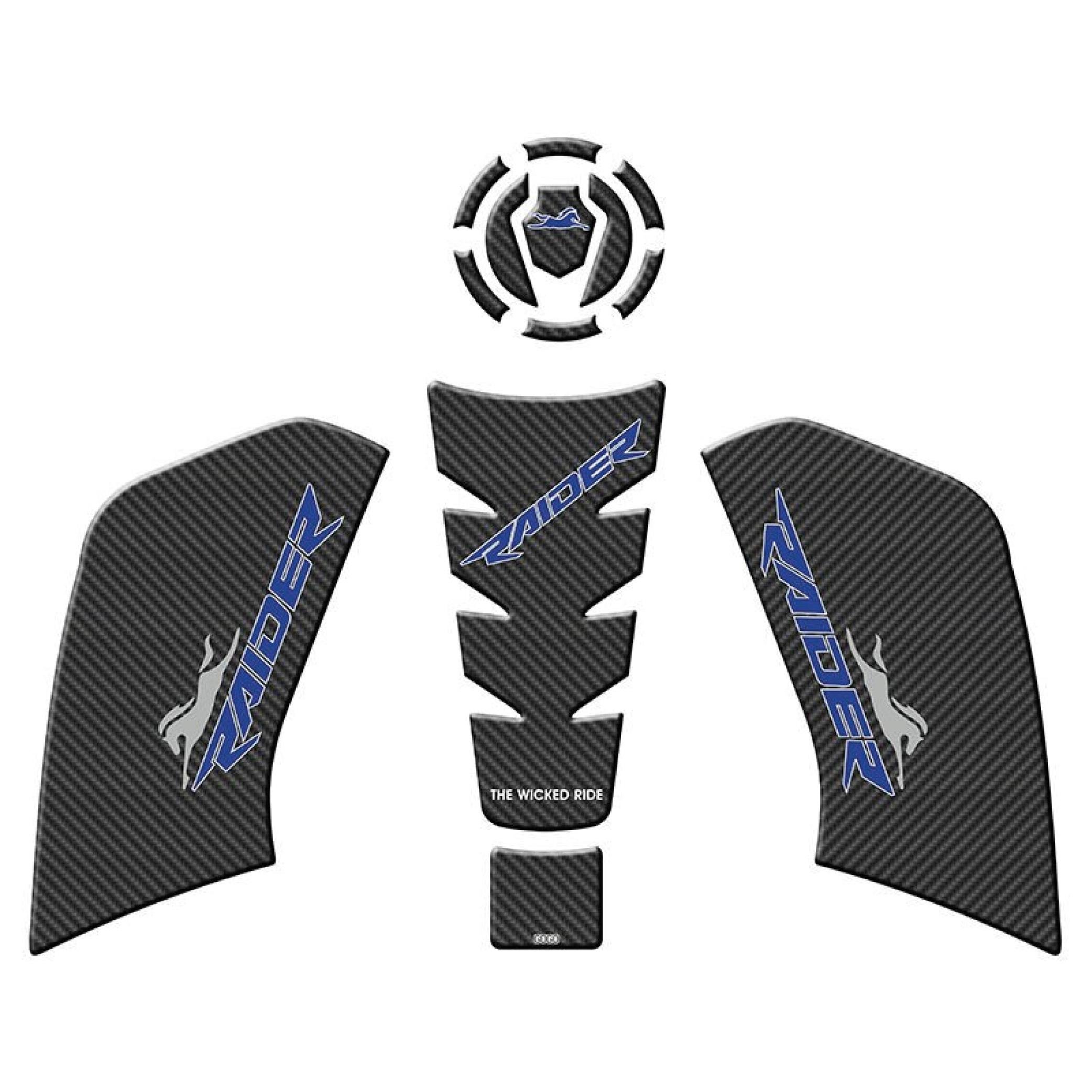 TVSTVS RAIDER 2023-2024 Tank Pad Set Karbon-Mavi Modeli
