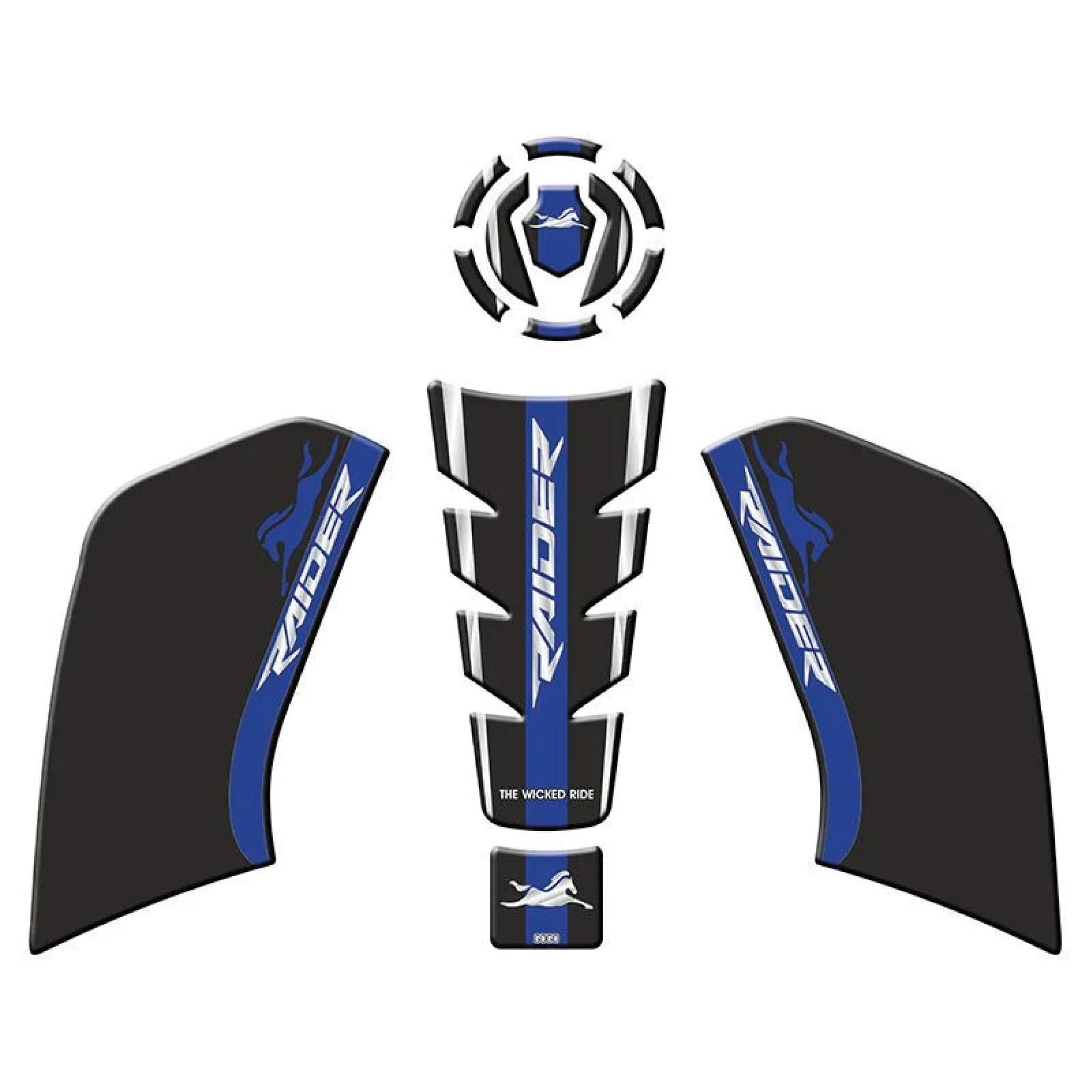 TVSTVS RAIDER 2023-2024 Tank Pad Set Siyah-Mavi Modeli