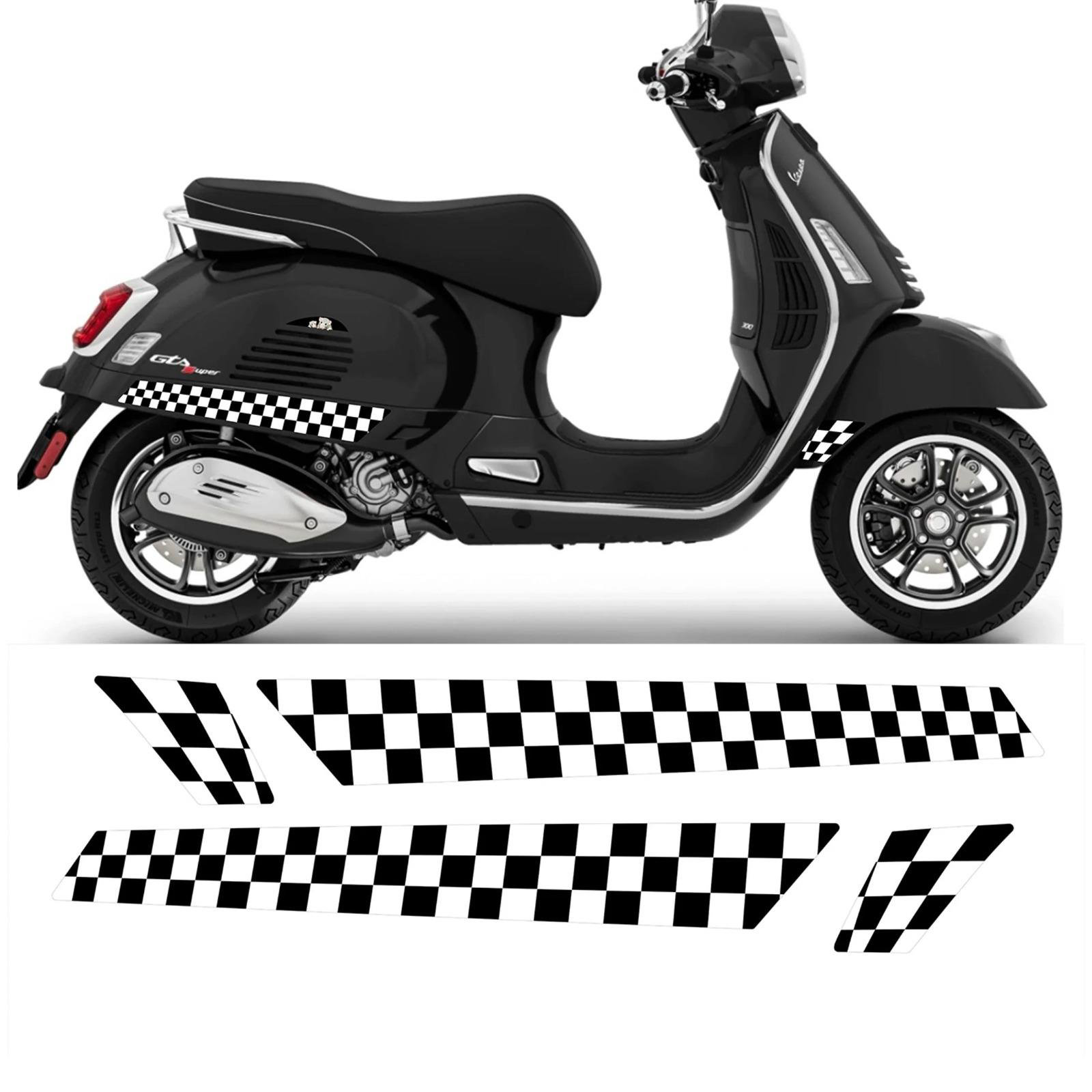 MARKALARVespa Scooter Yarış Bayrağı Sticker