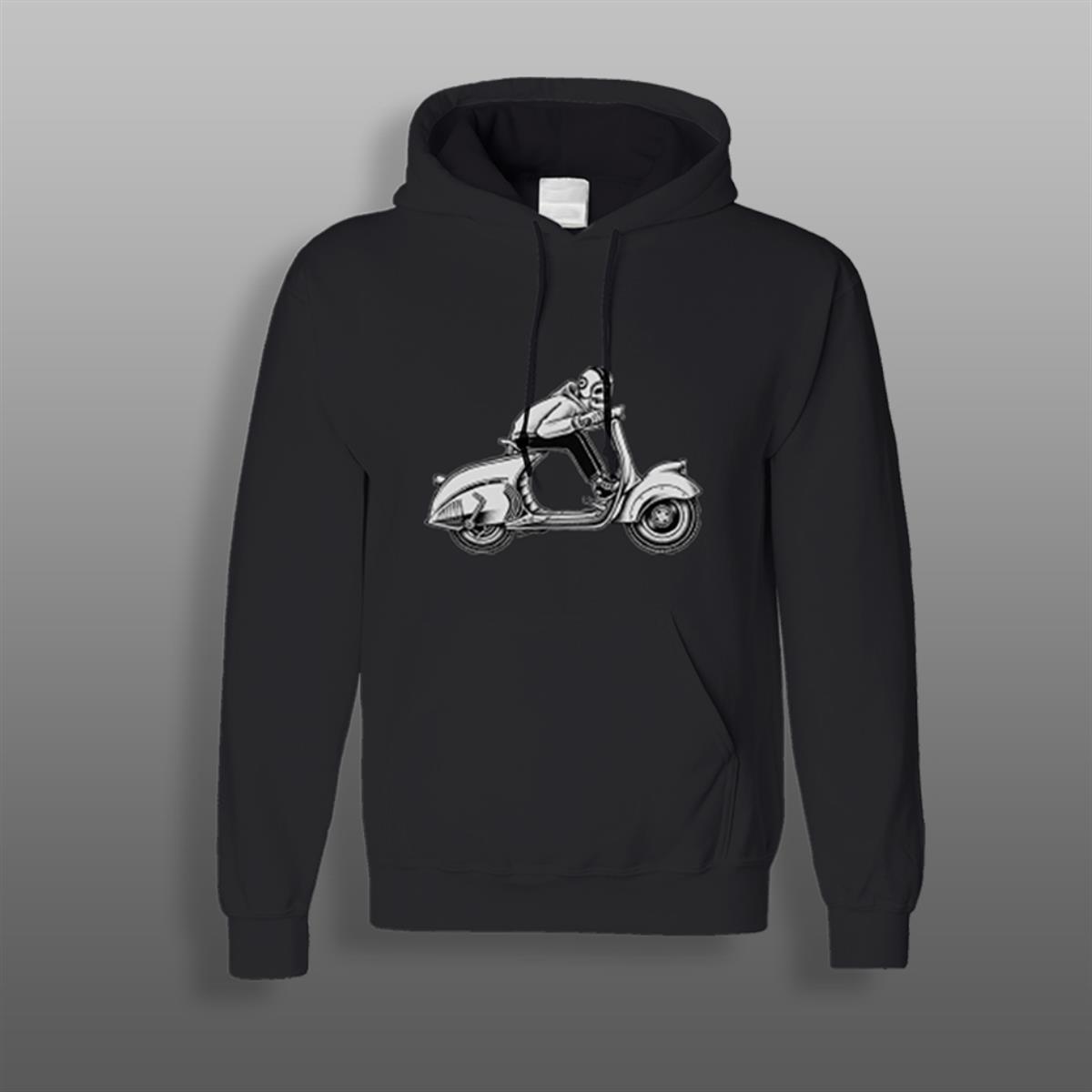 Vespa  Siyah Sweatshirt Modeli