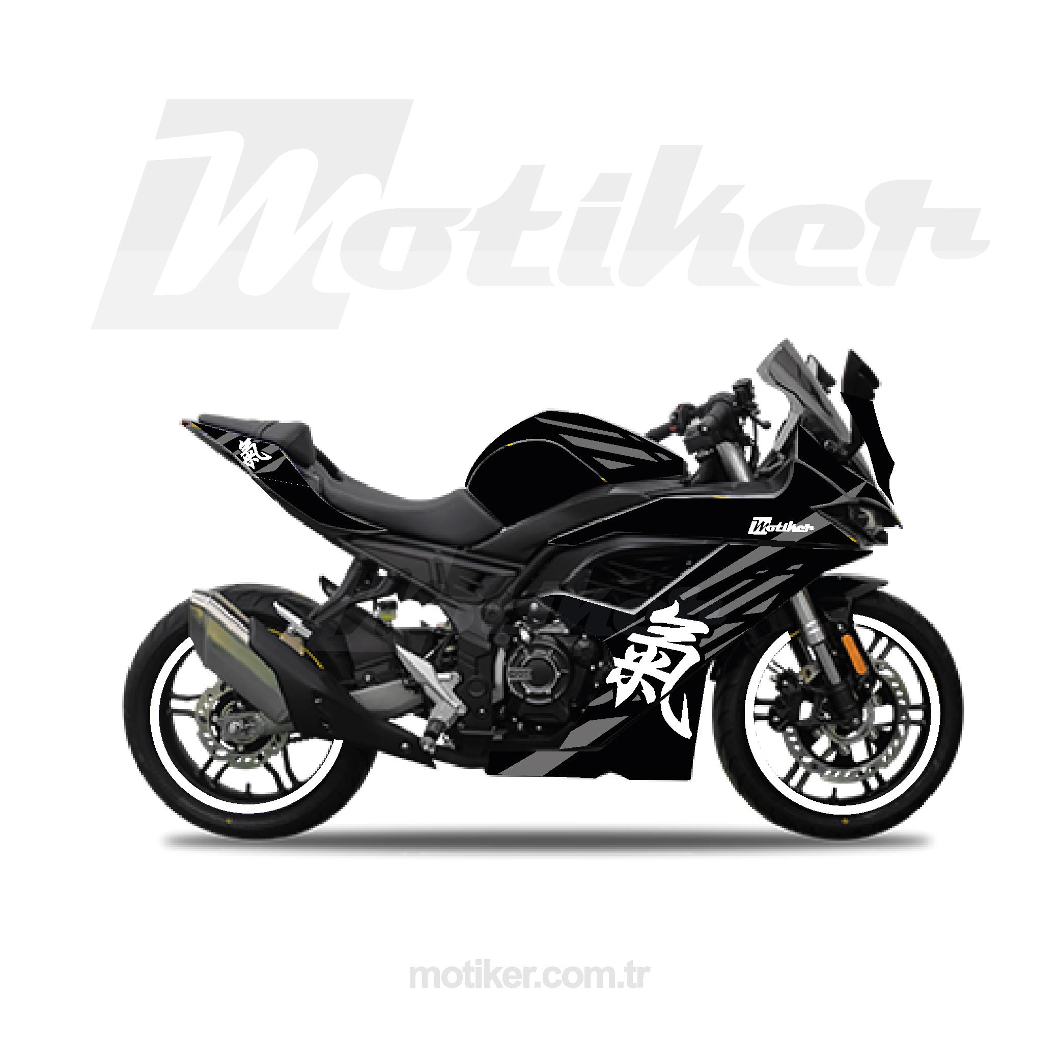 VOGEVOGE Japan Modeli Gri Parçalı Sticker Etiket Kaplama Modeli 