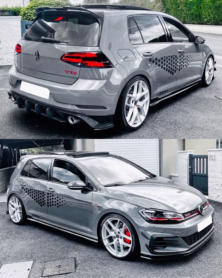 KaravanVolkswagen Golf Siyah Bal Peteği Tasarımlı Sticker Etiket