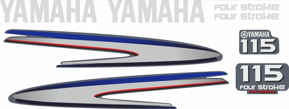 Yamaha 115 Hp 4 Zamanlı Tekne Sticker Etiket Modeli 2
