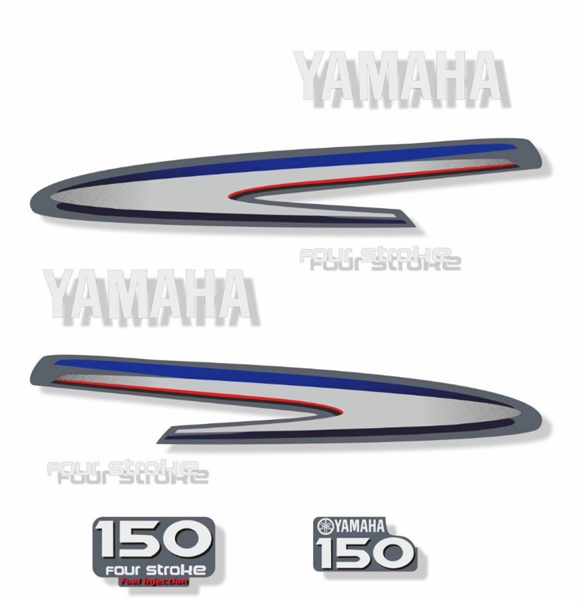 Yamaha 25 Hp 4 Zamanlı Tekne Sticker Etiket Modeli 2