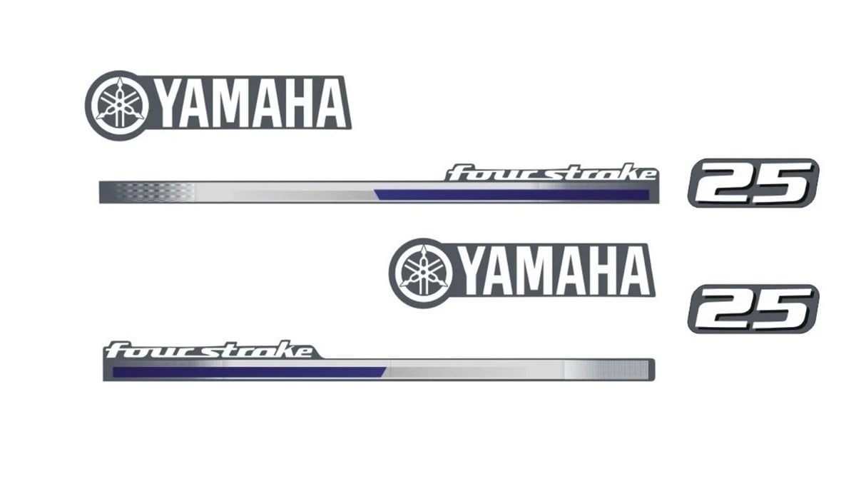 Yamaha 25 Hp 4 Zamanlı Tekne Sticker Etiket Modeli