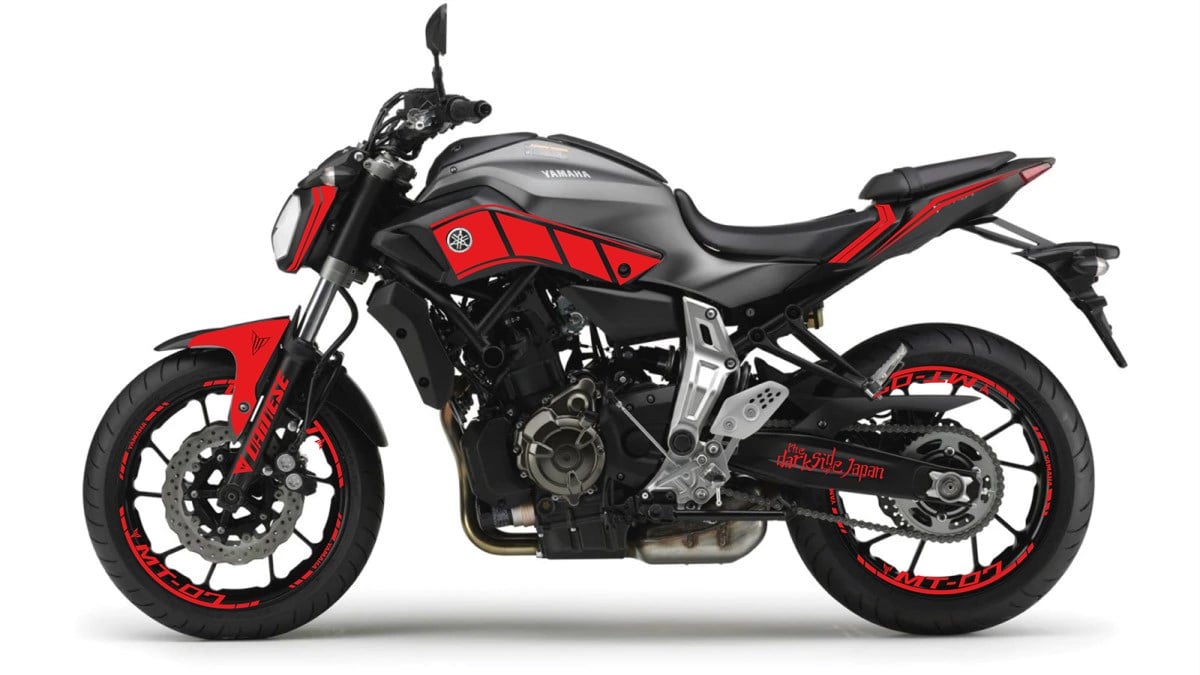 Yamaha MT-07 Kırmızı Takım Sticker Modeli