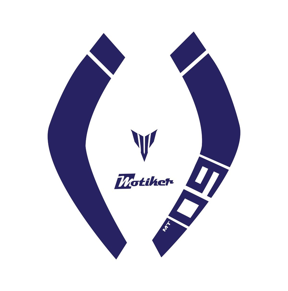 Yamaha MT-09 Depo Üstü Tek Çizgi 09 MT Yazılı Sticker Etiket Modeli