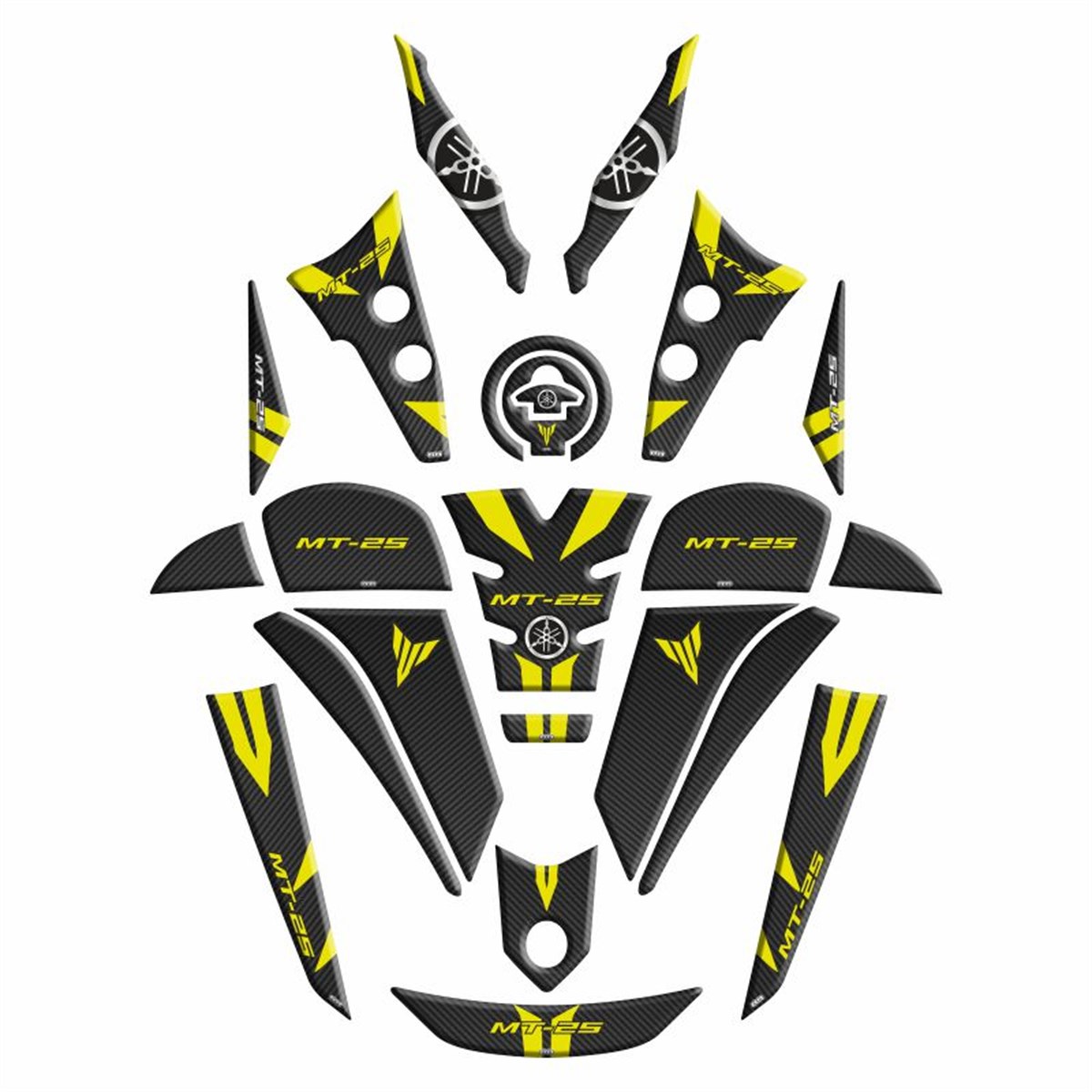 Yamaha MT 2020 Uyumu Full Tank Pad Set 009
