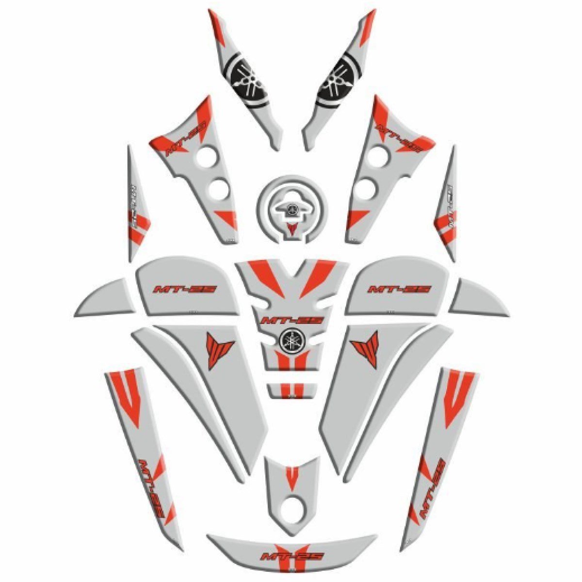 Yamaha mt 25 2020-2023 Uyumlu Full Tank Pad Set 08