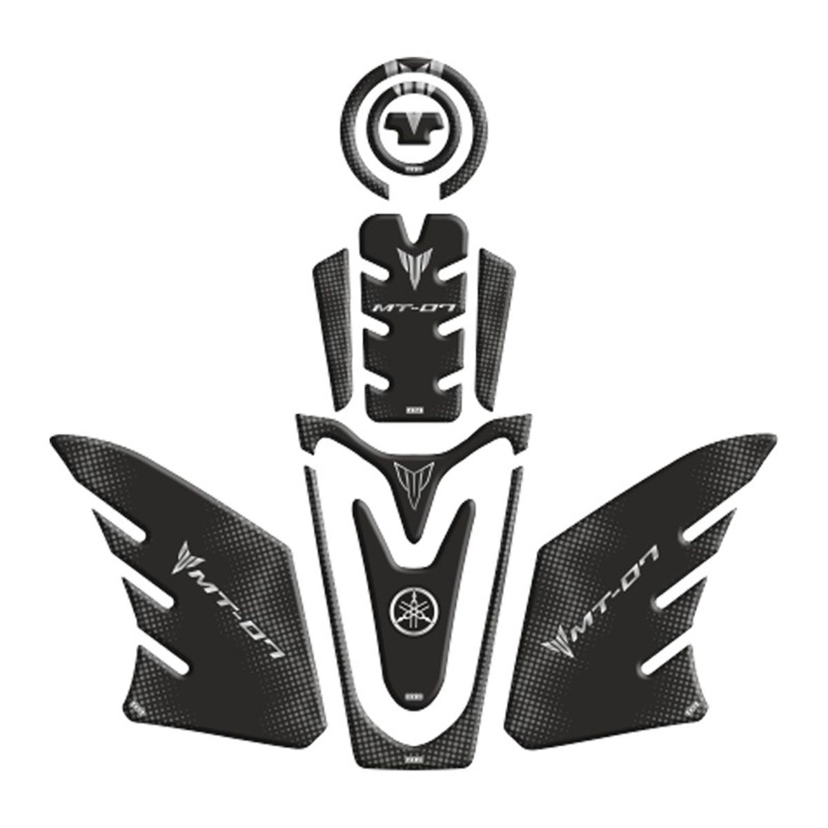 YAMAHA MT07 2021 UYUMLU TANK PAD SET 004