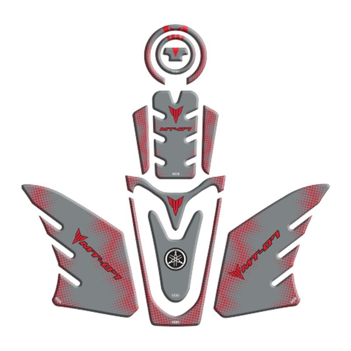 YAMAHA MT07 2021 UYUMLU TANK PAD SET 005