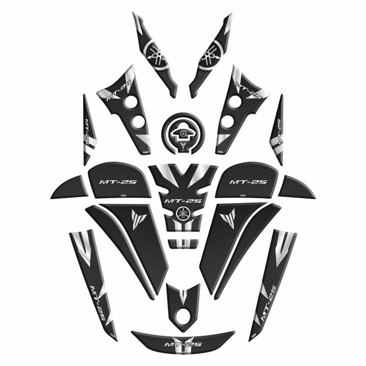 Yamaha MT25 2020 Uyumlu Full Tank Pad Set 005