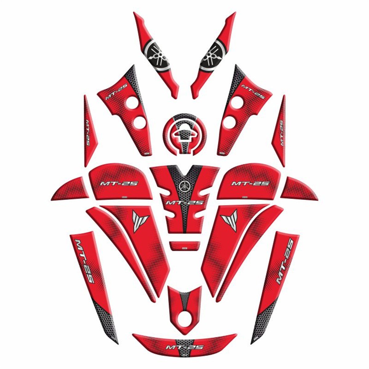 Yamaha MT25 2020 Uyumlu Full Tank Pad Set 004