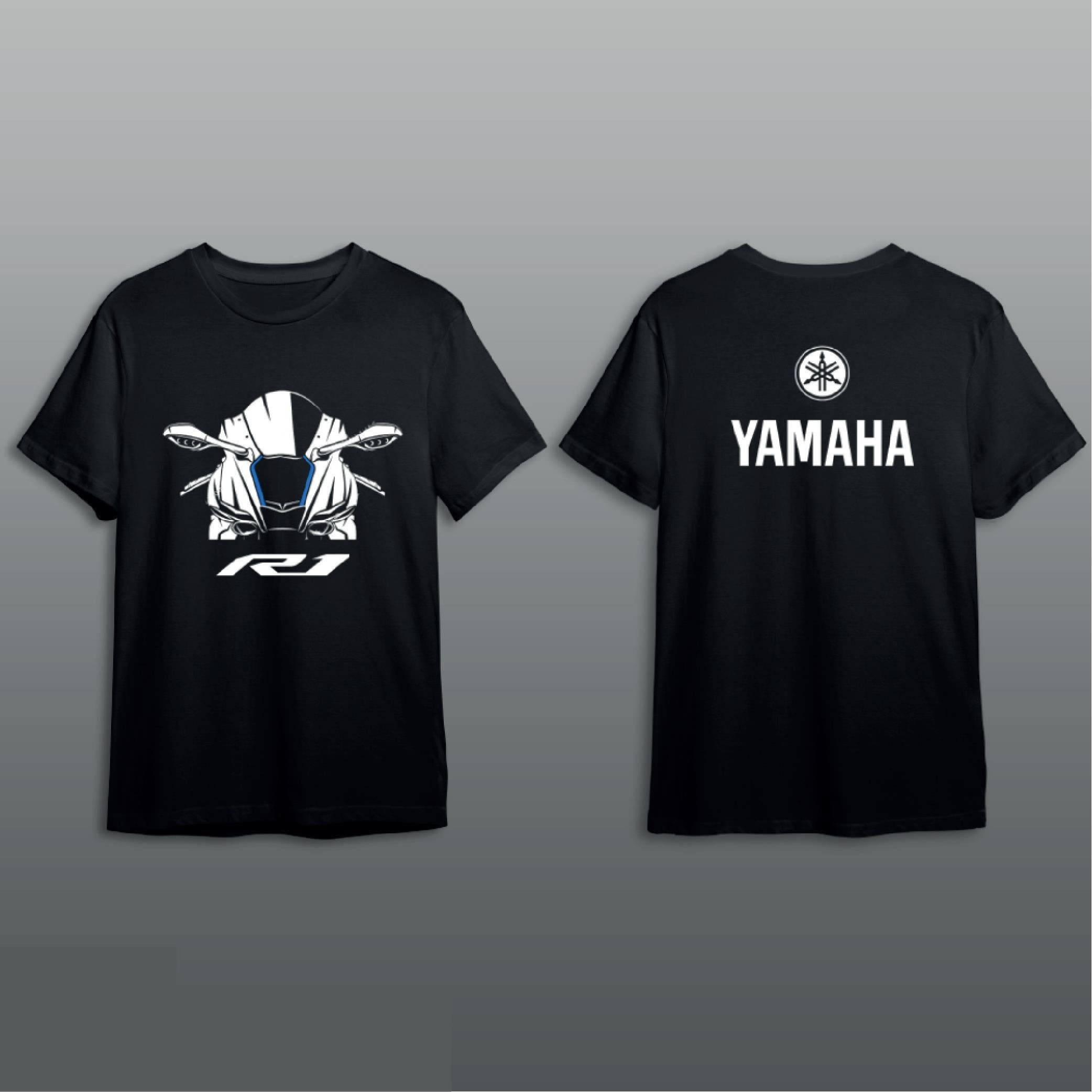 T-ShirtYamaha R1 Baskılı Tshirt Modeli Siyah