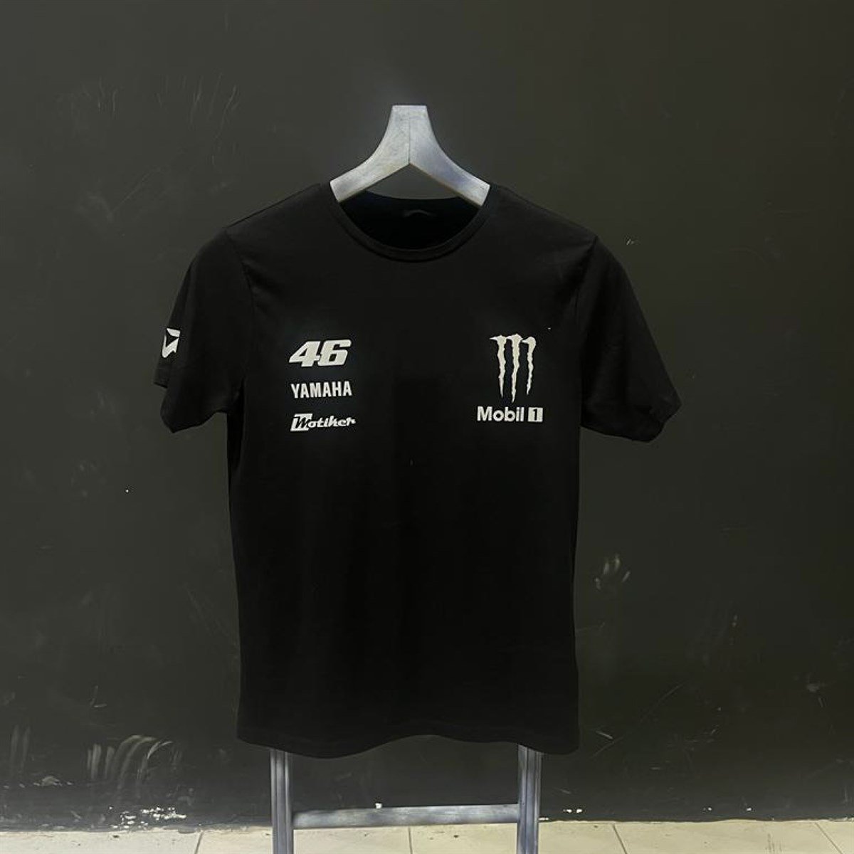 Yamaha Sponsor Markalı Siyah T-Shirt