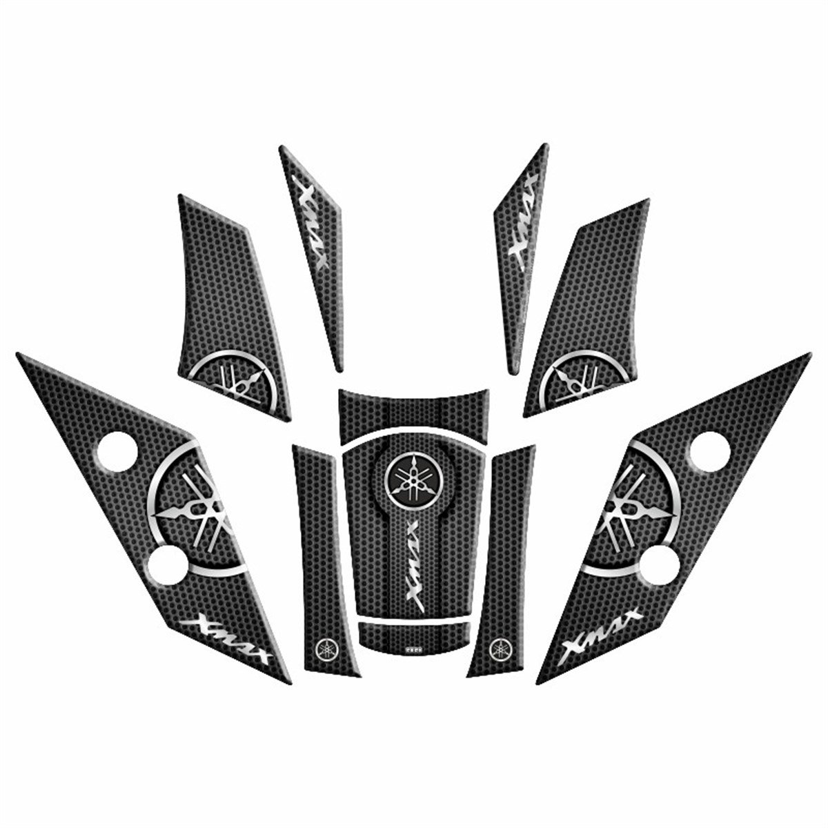 YAMAHA XMAX 2018-22 UYUMLU Tank Pad Set 006