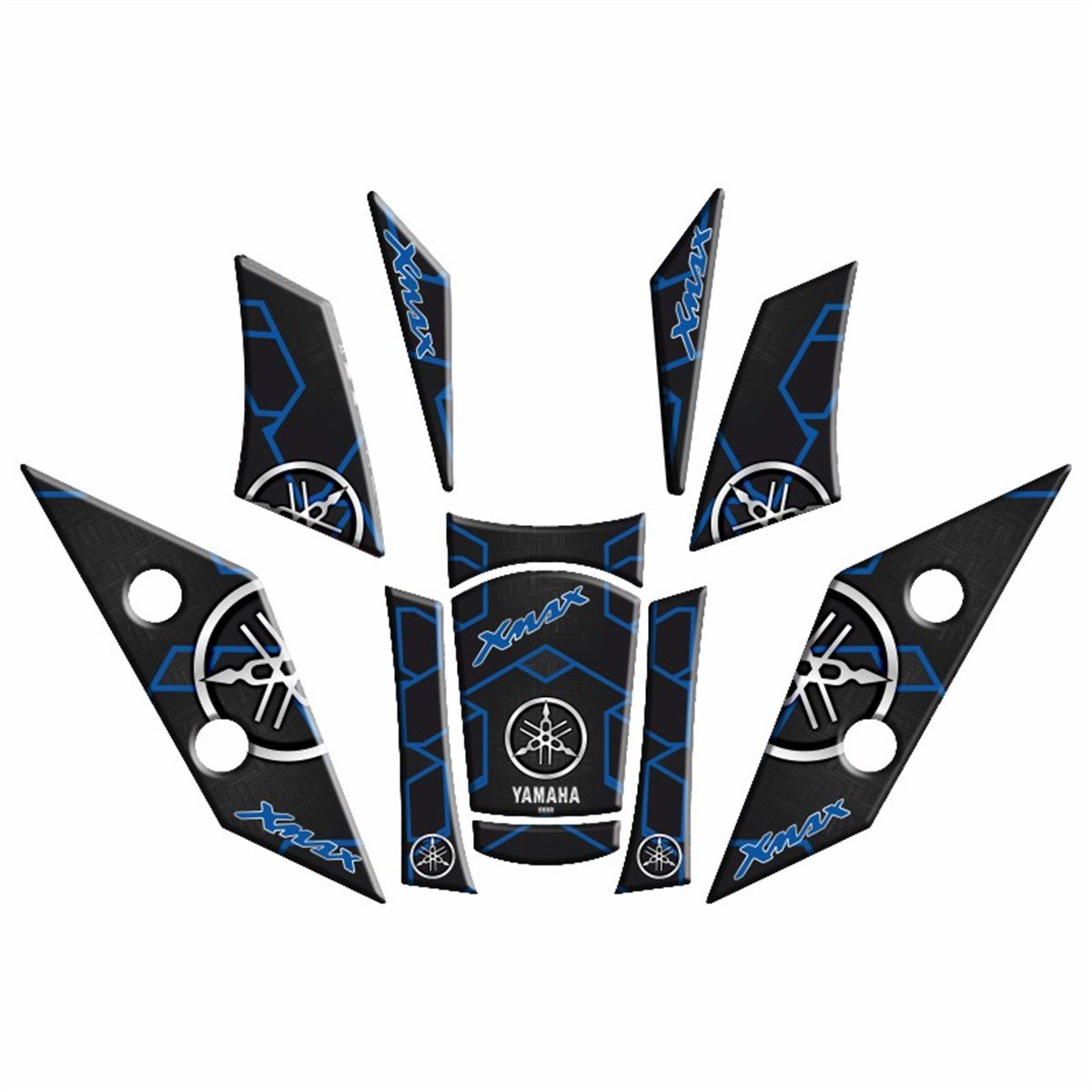 YAMAHA XMAX 2018-22 UYUMLU Tank Pad Set 010