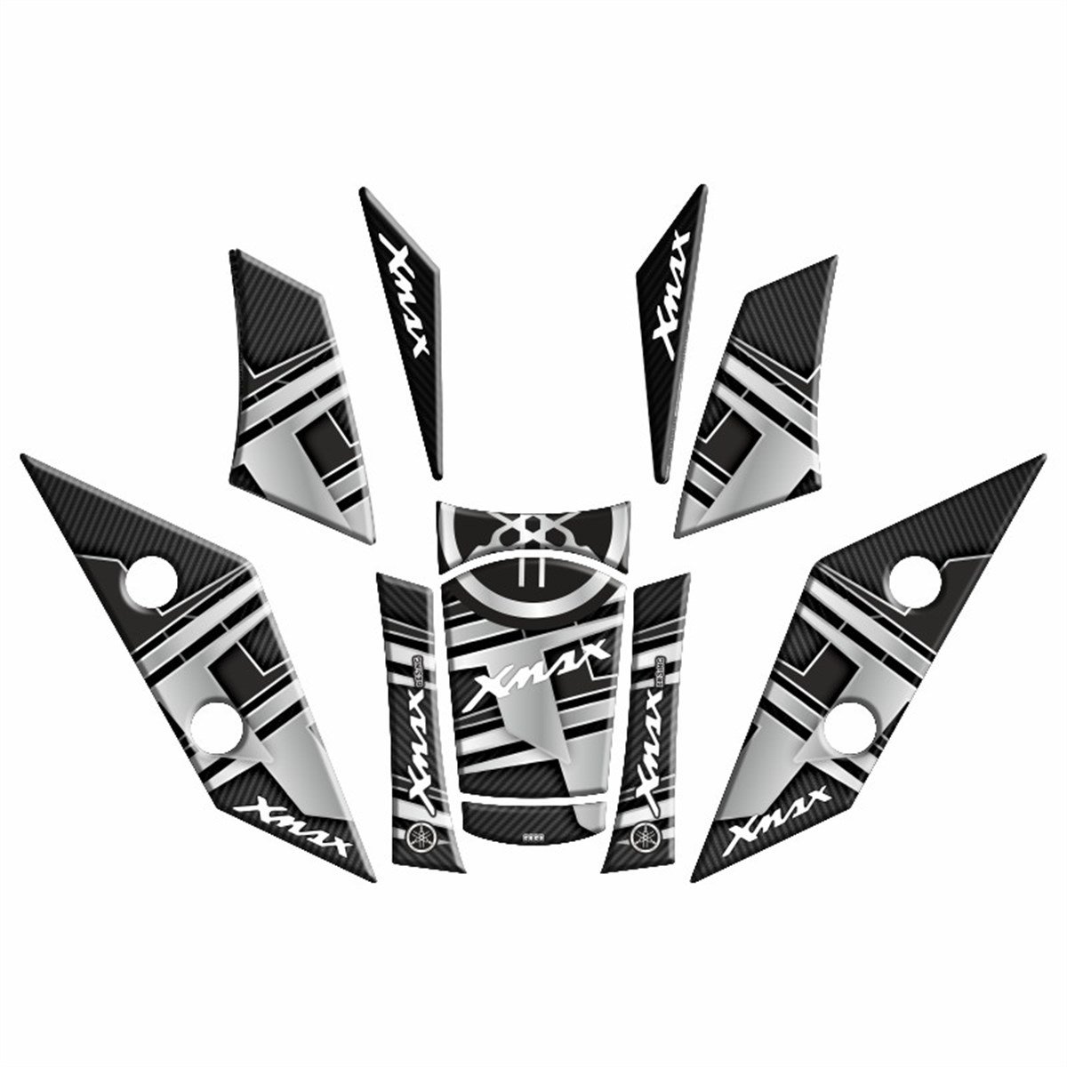 YAMAHA XMAX 2018-22 UYUMLU Tank Pad Set 007