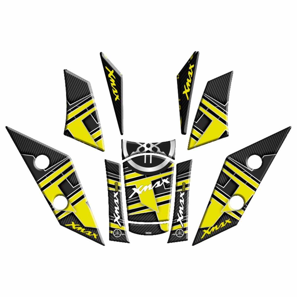 YAMAHA XMAX 2018-22 UYUMLU Tank Pad Set 014