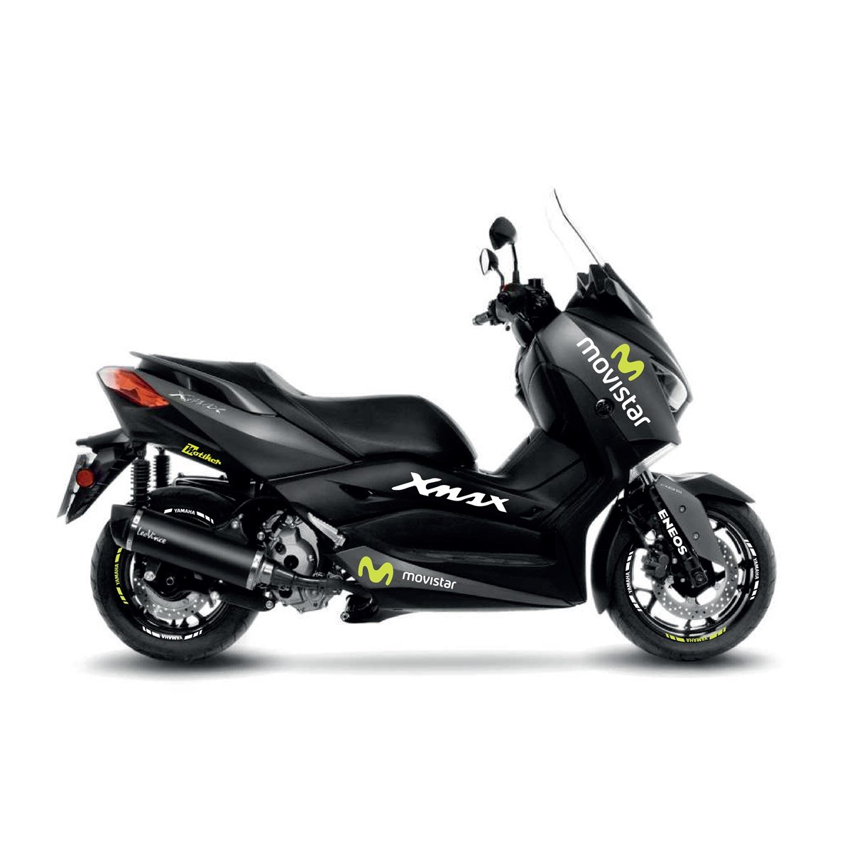 Yamaha XMAX Neon Beyaz Movıstar Sticker Etiket Modeli
