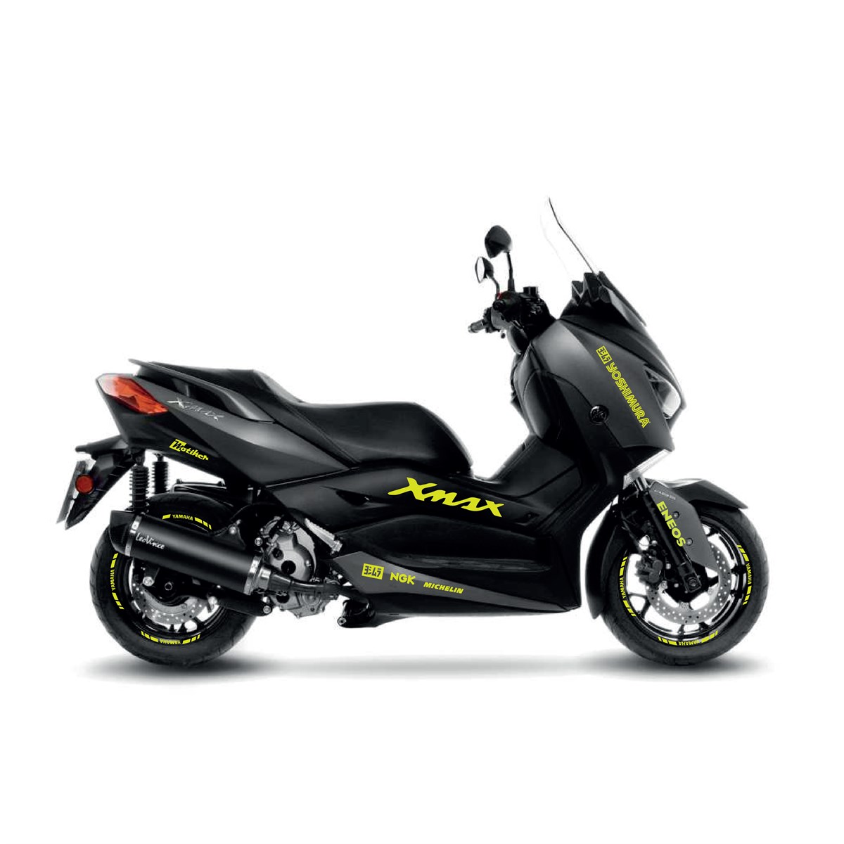 Yamaha XMAX Neon Sarı Yoshimura Sticker Etiket Modeli
