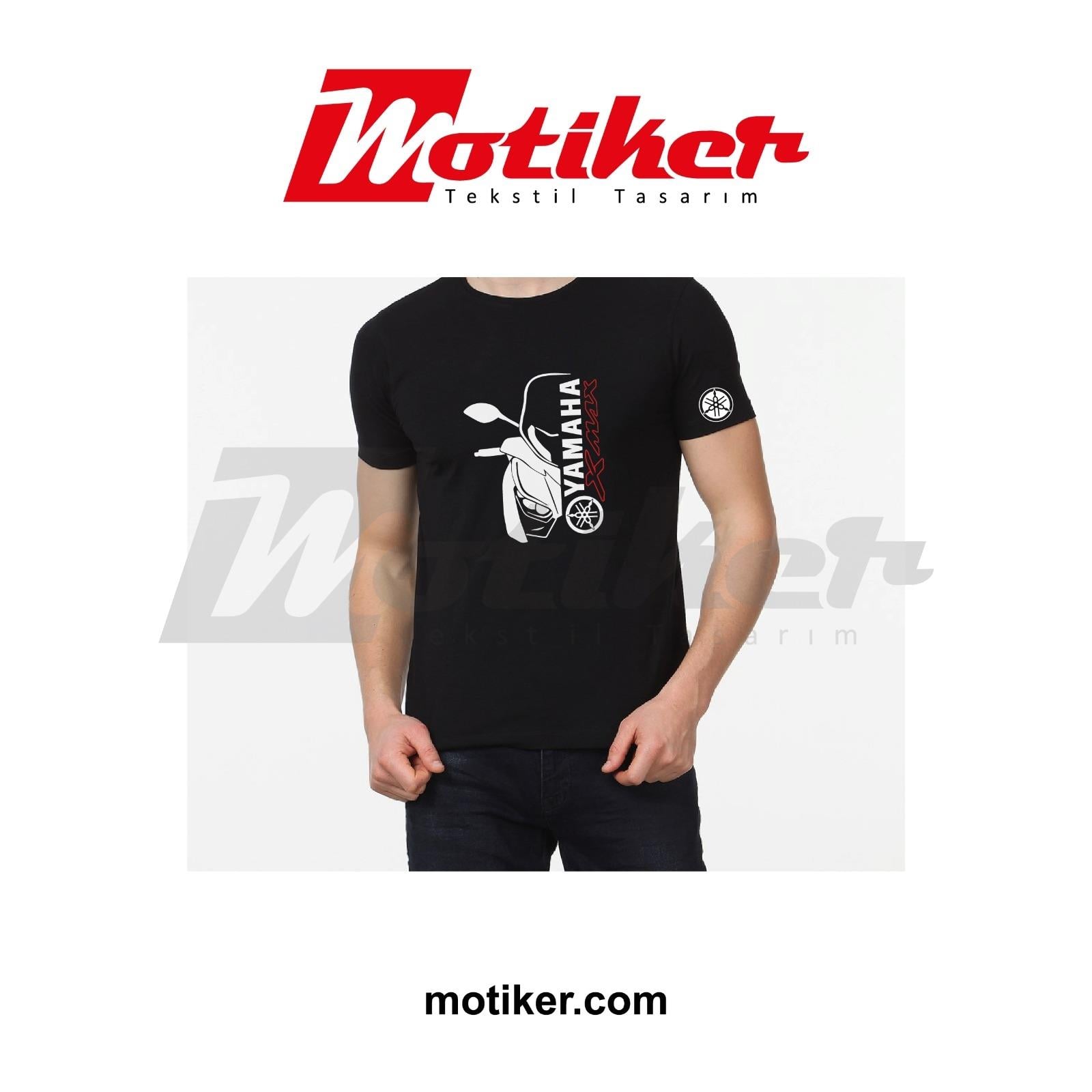 Yamaha XMAX Silüet Baskılı Tshirt Modeli