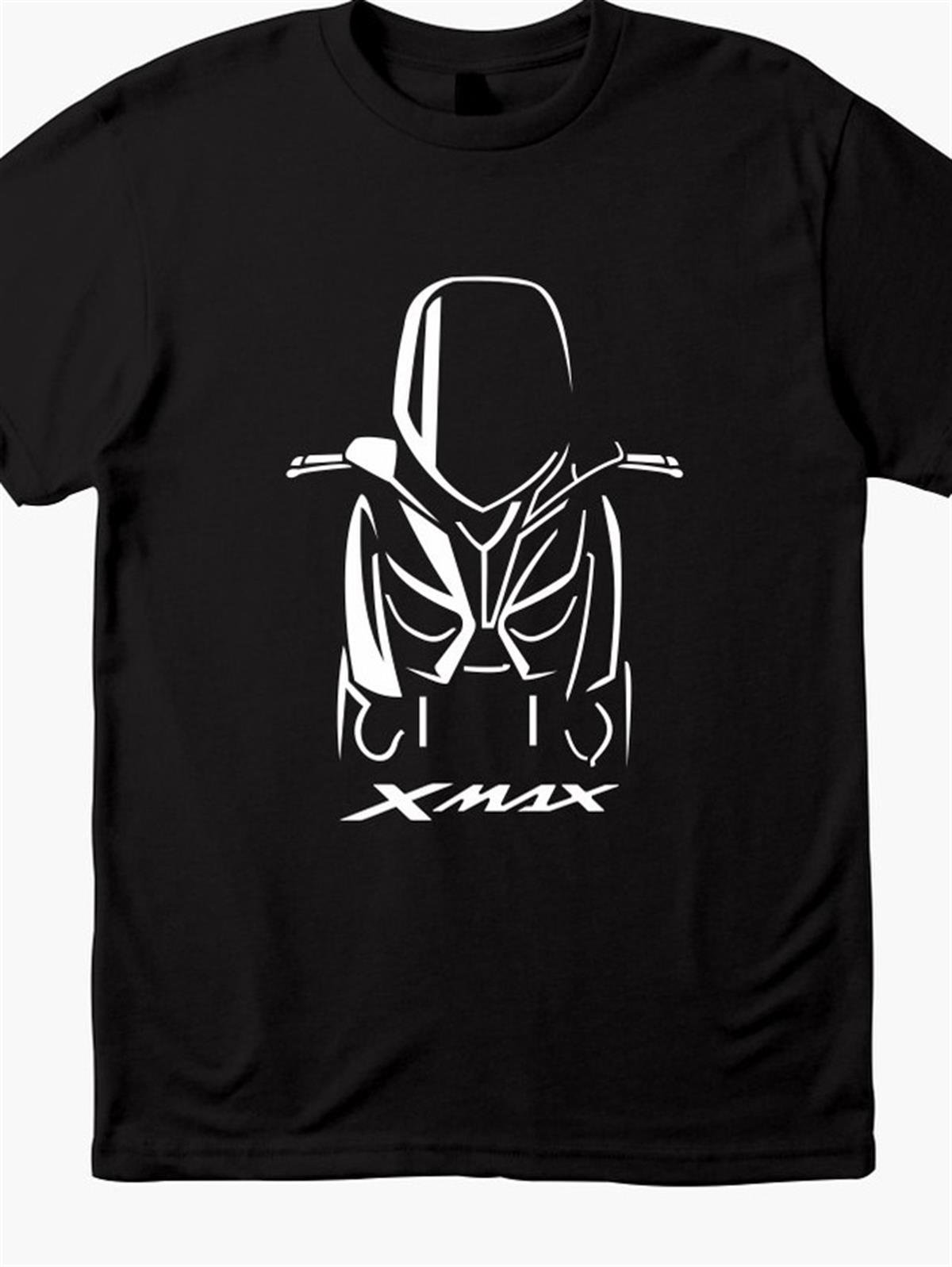 Yamaha Xmax Siyah Baskı Logo Tshirt Modeli