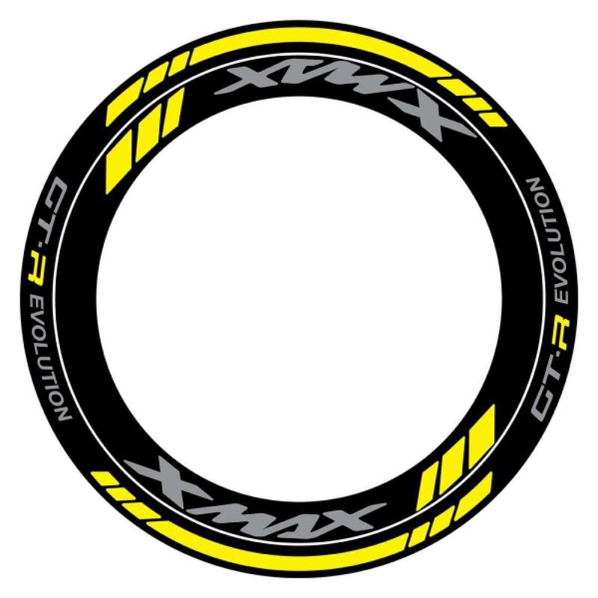 Yamaha XMAX Yazılı Sarı Jant Sticker Etiket Modeli 