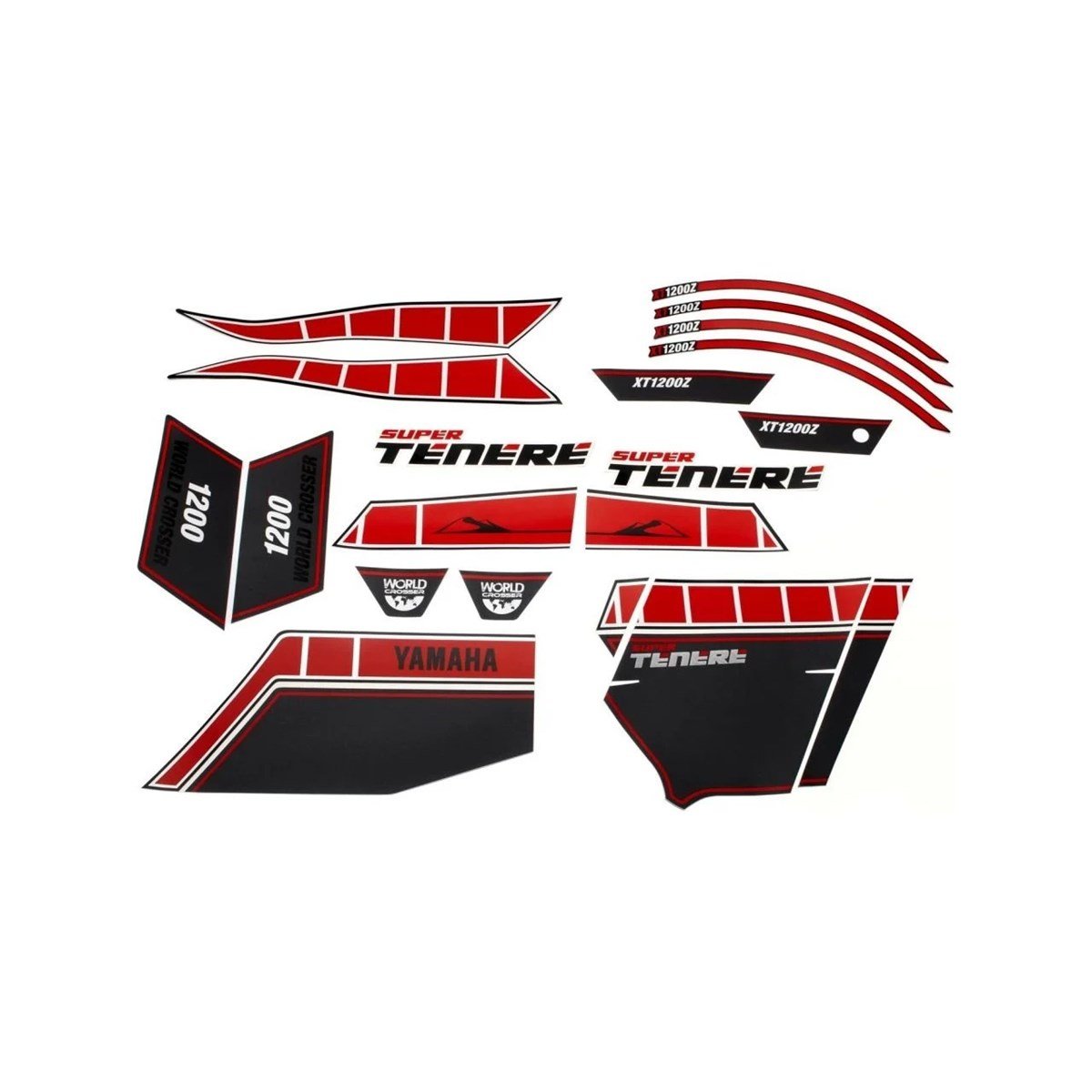 Yamaha XT 1200Z Super Tenere  Kırmızı Sticker Set Modeli